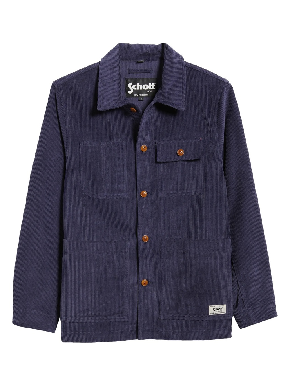 Schott NYC Corduroy Chore Jacket in navy